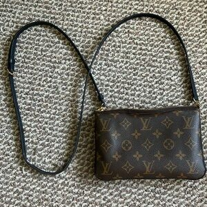 Louis Vuitton Brown and Tan Monogram Pouch
